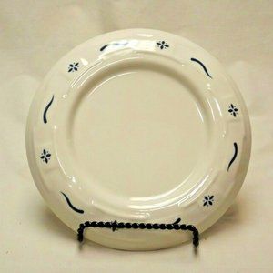 Longaberger Pottery Woven Traditions Classic Blue Pillar Candle Holder USA